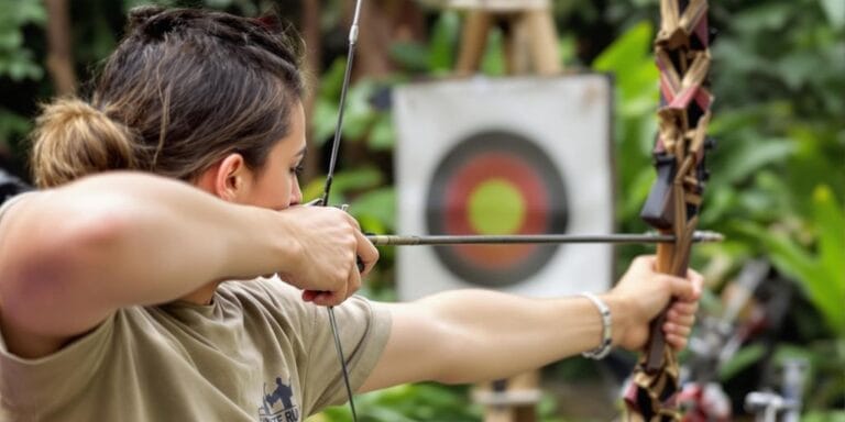 Archer aiming at a target - archery for beginners